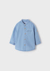 Mayoral L/s mao collar denim shirt