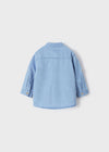 Mayoral L/s mao collar denim shirt