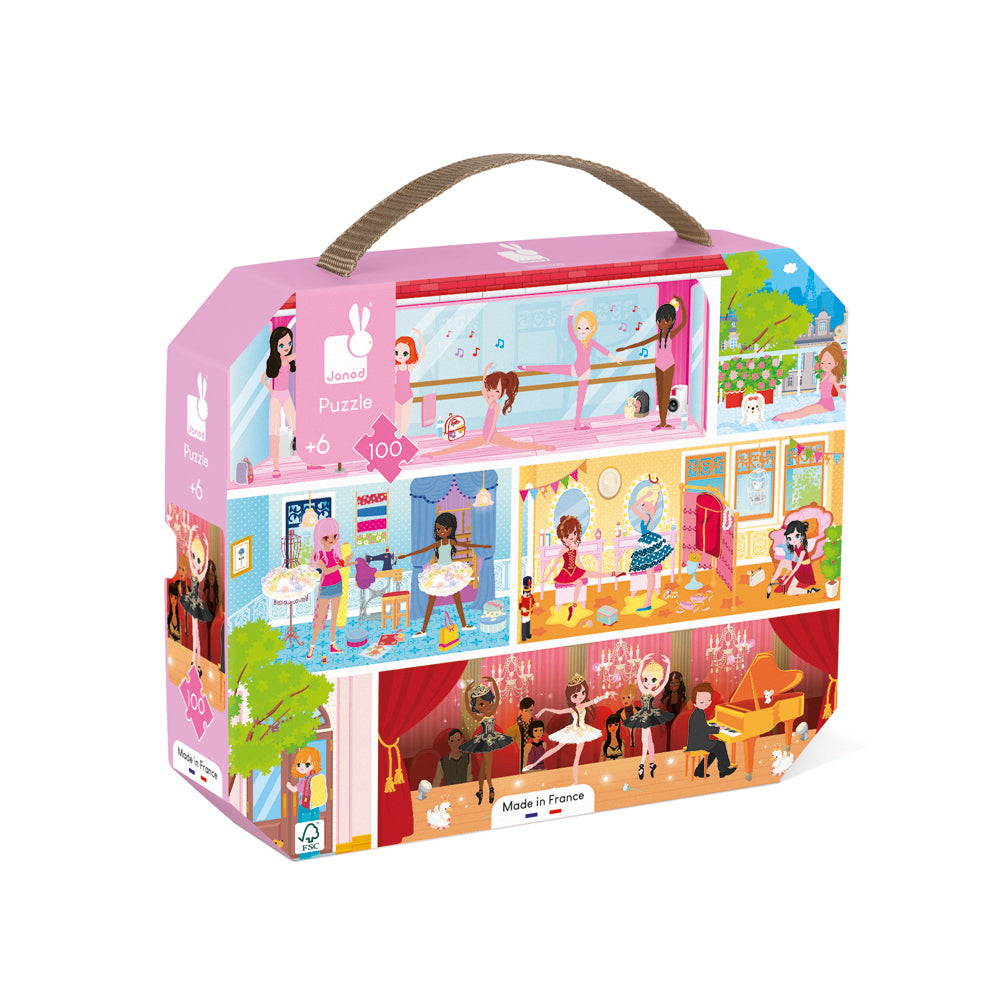 Janod Puzzle Suitcase - Dance School Toys