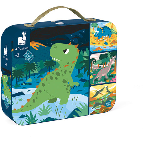 Janod Puzzel - Dino's (4 puzzels)