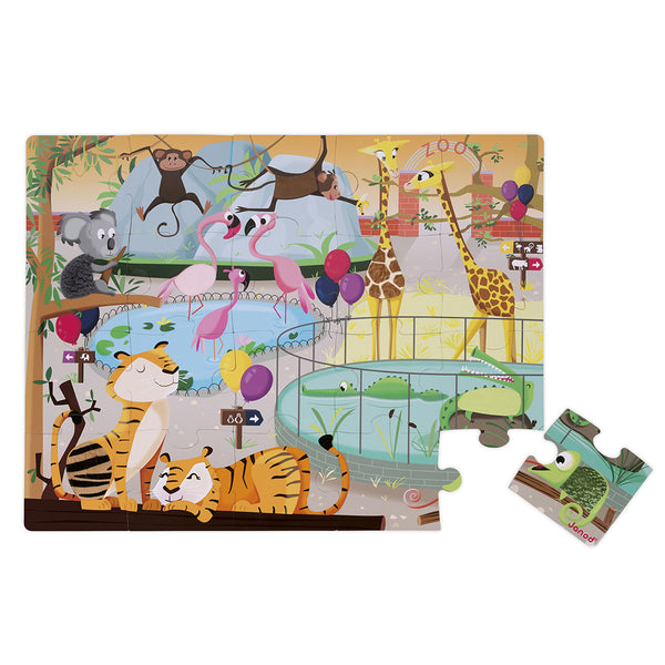 Janod Voelpuzzel - Een dag in de dierentuin