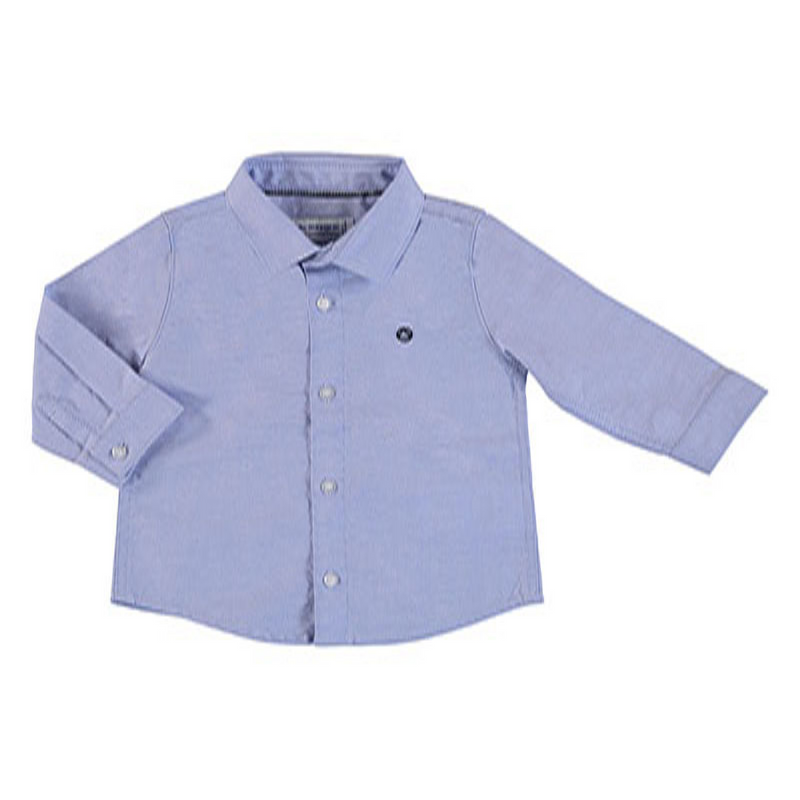 jongens Longsleeve Basic Oxford Shirt van Mayoral in de kleur Paars in maat 86.