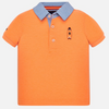 Jongens Polo shortsleeve smooth embroidery van Mayoral in de kleur White      in maat 86.