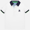 Jongens Polo shortsleeve smooth embroidery van Mayoral in de kleur White      in maat 86.