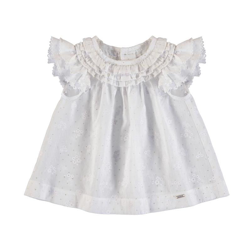 Mayoral Baby Meisje Voile ruffled blouse 1169