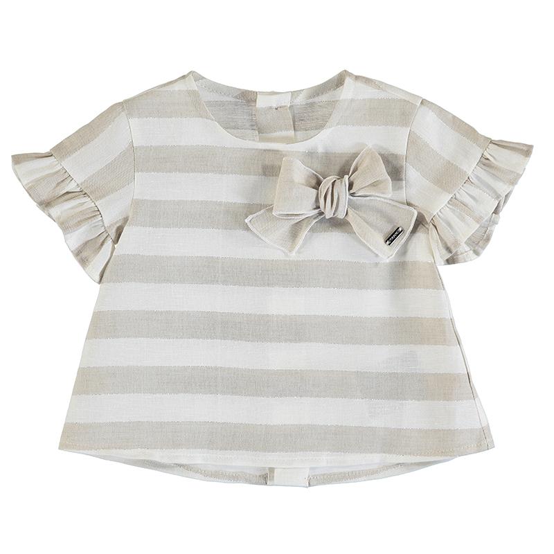 Mayoral linen striped blouse