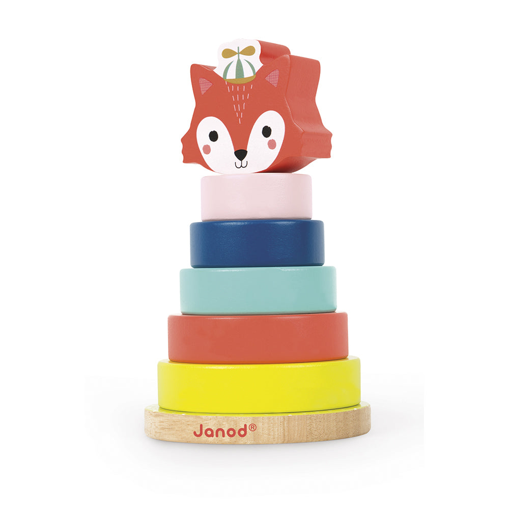 Janod Baby Forest - Stacking tower fox