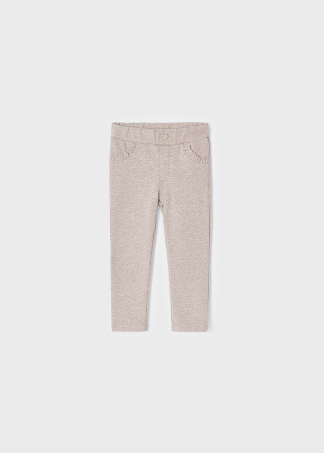 Meisjes Fleece basic trousers van Mayoral in de kleur H. Mole in maat 86.