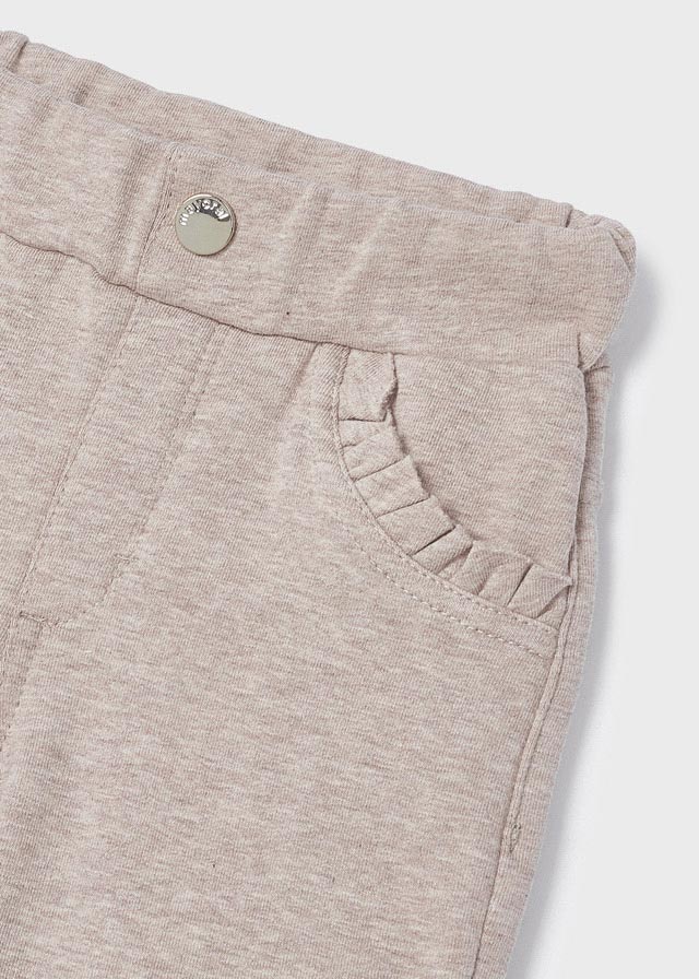 Meisjes Fleece basic trousers van Mayoral in de kleur H. Mole in maat 86.