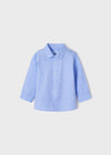 Jongens Basic l/s shirt van Mayoral in de kleur Lightblue in maat 92.