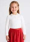 Meisjes L/s basic polo van Mayoral in de kleur Natir-plat in maat 128.