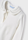 Meisjes L/s basic polo van Mayoral in de kleur Natir-plat in maat 128.