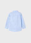 Jongens Basic l/s shirt van Mayoral in de kleur Lightblue in maat 128.