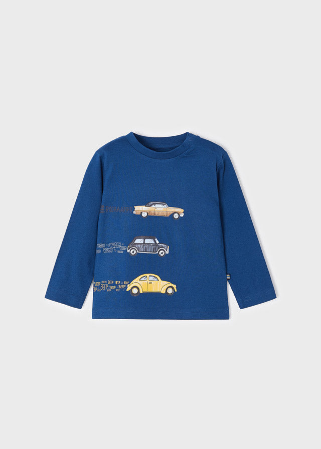 Jongens L/s shirt van Mayoral in de kleur Overseas in maat 86.