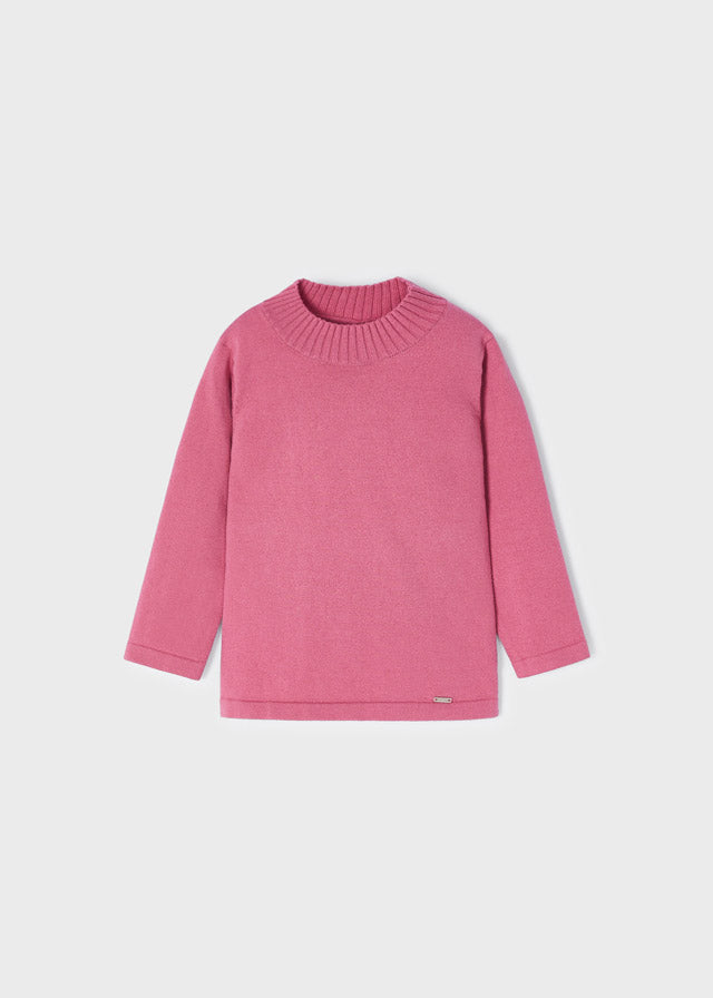 Meisjes Mockneck sweater van Mayoral in de kleur Blush in maat 86.