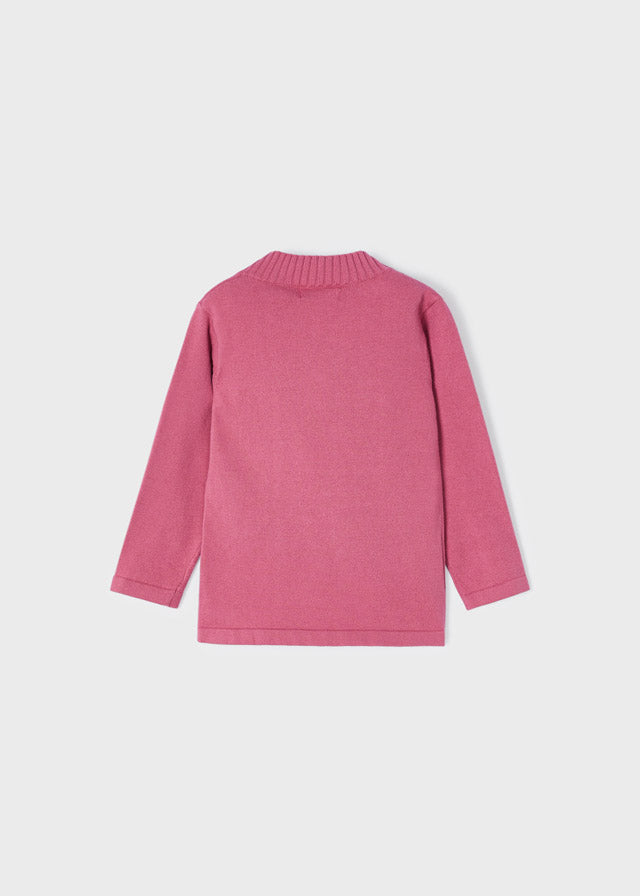 Meisjes Mockneck sweater van Mayoral in de kleur Blush in maat 86.