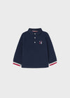 Jongens L/s polo van Mayoral in de kleur Dark navy in maat 86.