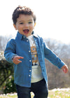 Jongens L/s soft denim shirt van Mayoral in de kleur Medium in maat 86.