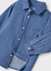 Jongens L/s soft denim shirt van Mayoral in de kleur Medium in maat 86.