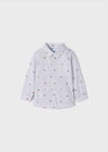 Jongens L/s shirt van Mayoral in de kleur Steam in maat 86.