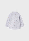 Jongens L/s shirt van Mayoral in de kleur Steam in maat 86.