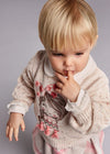 Meisjes Jumper van Mayoral in de kleur Beige in maat 86.