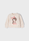 Meisjes Jumper van Mayoral in de kleur Beige in maat 86.