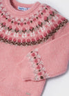 Meisjes Jacquard jumper van Mayoral in de kleur Blush in maat 86.
