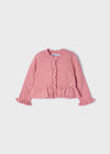 Meisjes Knitting cardigan van Mayoral in de kleur ROUGE in maat 86.