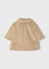 Meisjes Fur coat van Mayoral in de kleur Caramel in maat 74.