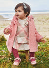 Meisjes Shearling coat van Mayoral in de kleur Blush in maat 86.