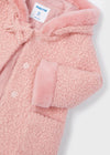 Meisjes Shearling coat van Mayoral in de kleur Blush in maat 86.