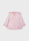 Meisjes Reversible faux fur jacket van Mayoral in de kleur Petal in maat 86.