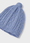 Jongens Knit leg warmer with hat set van Mayoral in de kleur Blue ice in maat 62.