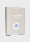 Jongens Knit leg warmer with hat set van Mayoral in de kleur Blue ice in maat 62.