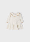 Meisjes Knit dress van Mayoral in de kleur Cream vigo in maat 74.