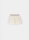 Meisjes Tulle skirt van Mayoral in de kleur Champagne in maat 86.
