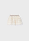 Meisjes Tulle skirt van Mayoral in de kleur Champagne in maat 86.