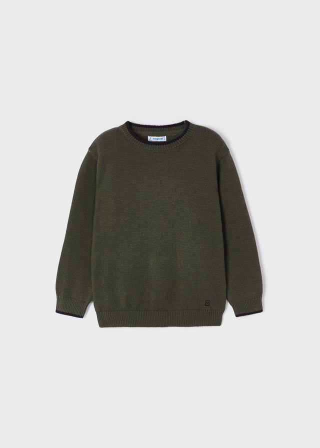 Jongens Basic crew neck jumper van Mayoral in de kleur Forest in maat 128.