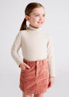 Meisjes Basic knitting turtleneck van Mayoral in de kleur Sepia in maat 128.