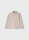 Meisjes Basic knitting turtleneck van Mayoral in de kleur Sepia in maat 128.