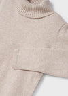 Meisjes Basic knitting turtleneck van Mayoral in de kleur Sepia in maat 128.
