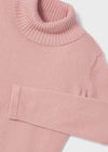 Meisjes Basic knitting turtleneck van Mayoral in de kleur Rose in maat 128.
