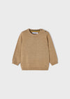 Jongens Basic crew neck jumper van Mayoral in de kleur H. Camel in maat 86.