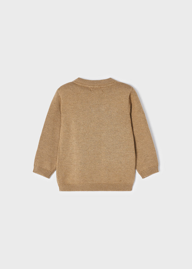 Jongens Basic crew neck jumper van Mayoral in de kleur H. Camel in maat 86.