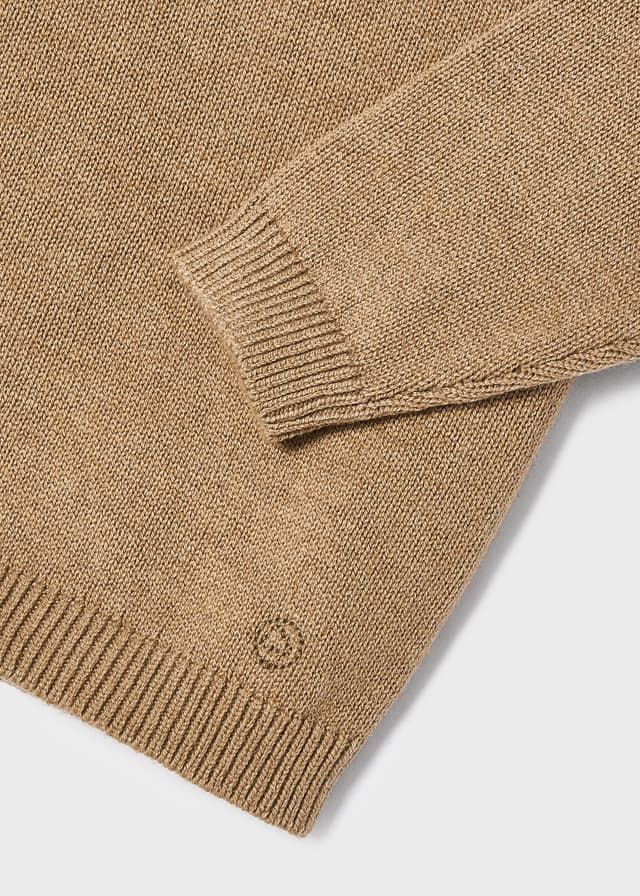 Jongens Basic crew neck jumper van Mayoral in de kleur H. Camel in maat 86.