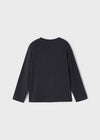 Jongens L/s shirt bear van Mayoral in de kleur Carbon in maat 128.
