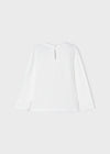 Meisjes L/s shirt van Mayoral in de kleur Natur-moch in maat 128.
