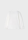 Meisjes L/s graphic t-shirt van Mayoral in de kleur Natural in maat 128.