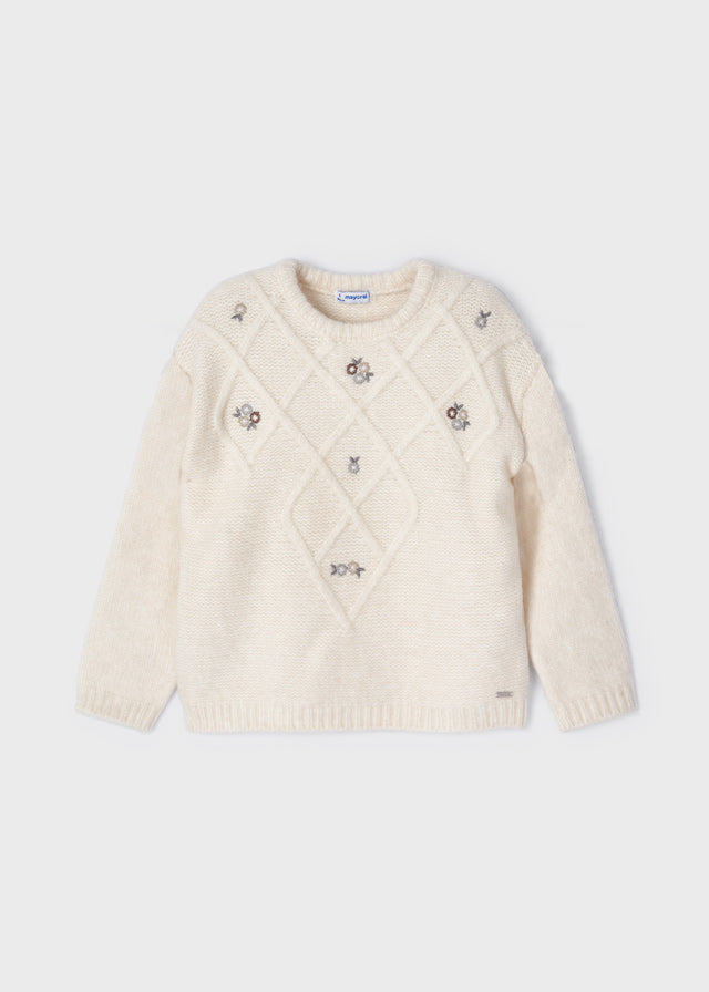 Meisjes Jumper van Mayoral in de kleur Chickpea in maat 128.